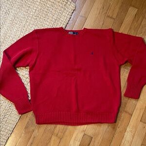 Polo Ralph Lauren Men's Red Crewneck Sweater